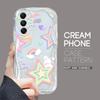Cute Cartoon Pattern Cream Texture Casing Wavy Edge Soft Silicone Cover Phone Case for Samsung