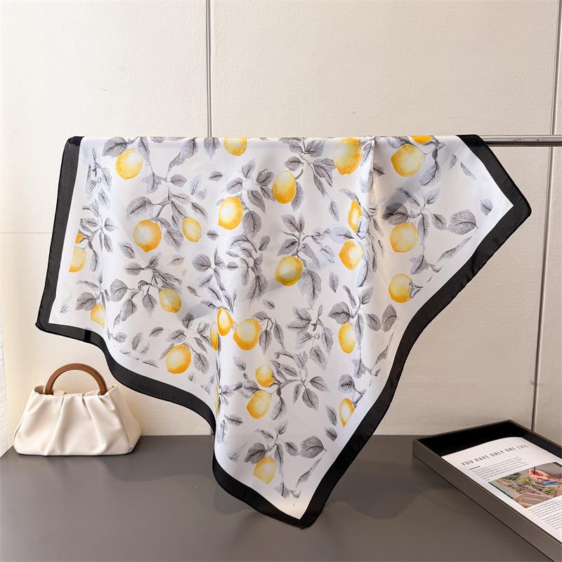 2026 New Neckerchief Female Square Scarf for Women Silk Feeling Shawl Satin Hijab Fashion Wraps Hair Bands Ribbon Headband