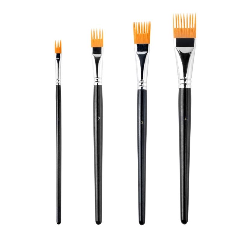 

4Pcs Professional Watercolor Brush with Flat Tip Ergonomic Grip Watercolor Paint Brush For Detailing Landscape Painting 1