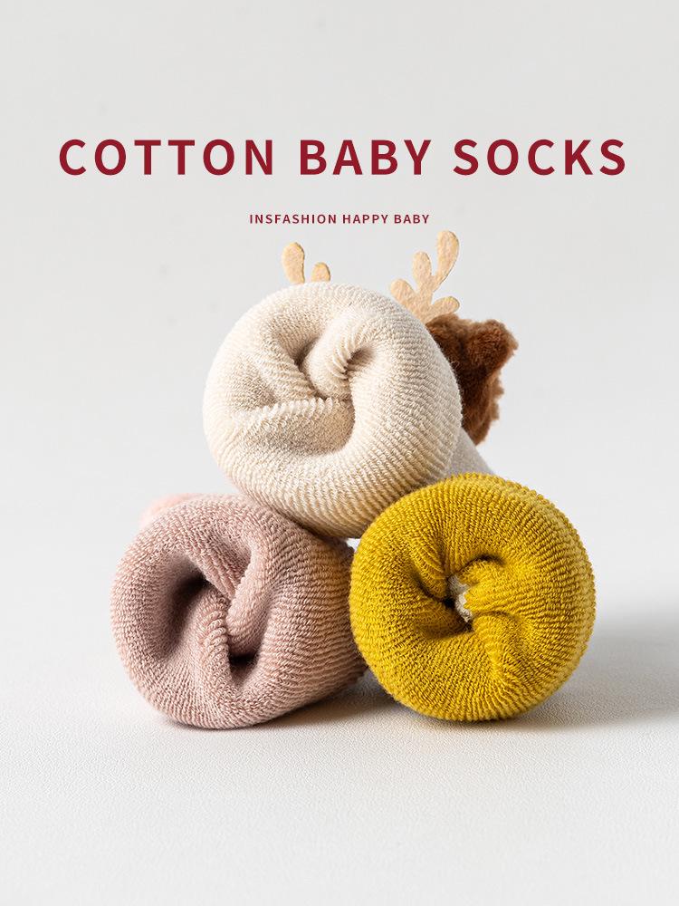 Neugeborenes Baby Baumwollfrottee Verdicken Überknie-Socken für Herbst/Winter