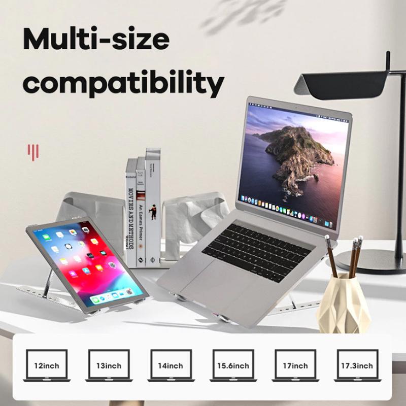 Tablet Stand Laptop Stand Notebook Holder Portable Aluminum Alloy Laptop Cooling Holder Fan Portable Laptop Cooling Holder