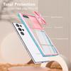 Luxury Sliding Window Armor Phone Case For Samsung Galaxy S24 S23 S22 Plus Ultra Push Camera Protection Shockproof Hard Cover