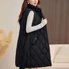 Fashion Winter Women's Vest Faux Fur Collar Thick Warm Sleeveless Jackets Woman Long Coat With Belt