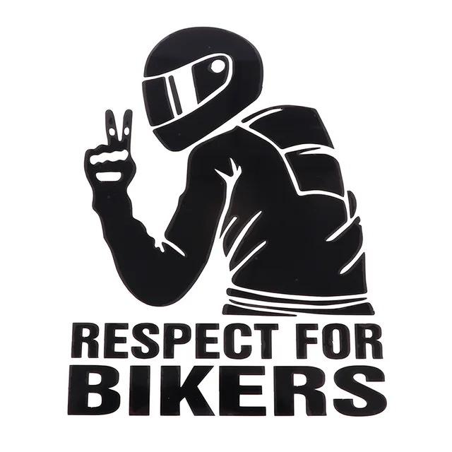 15x11CM Respect Biker Sticker For On Car Motorcycle Vinyl 3D Stickers Motorcycle Vinyl 3D Stickers And Decals Moto Stickers