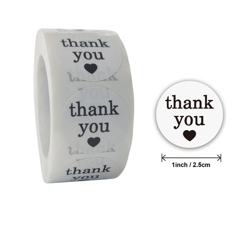 50pcs New Style Thank You Supporting My Business Stickers Seal Labels Turning One Favors Envelope Supplies Stationery Stickers