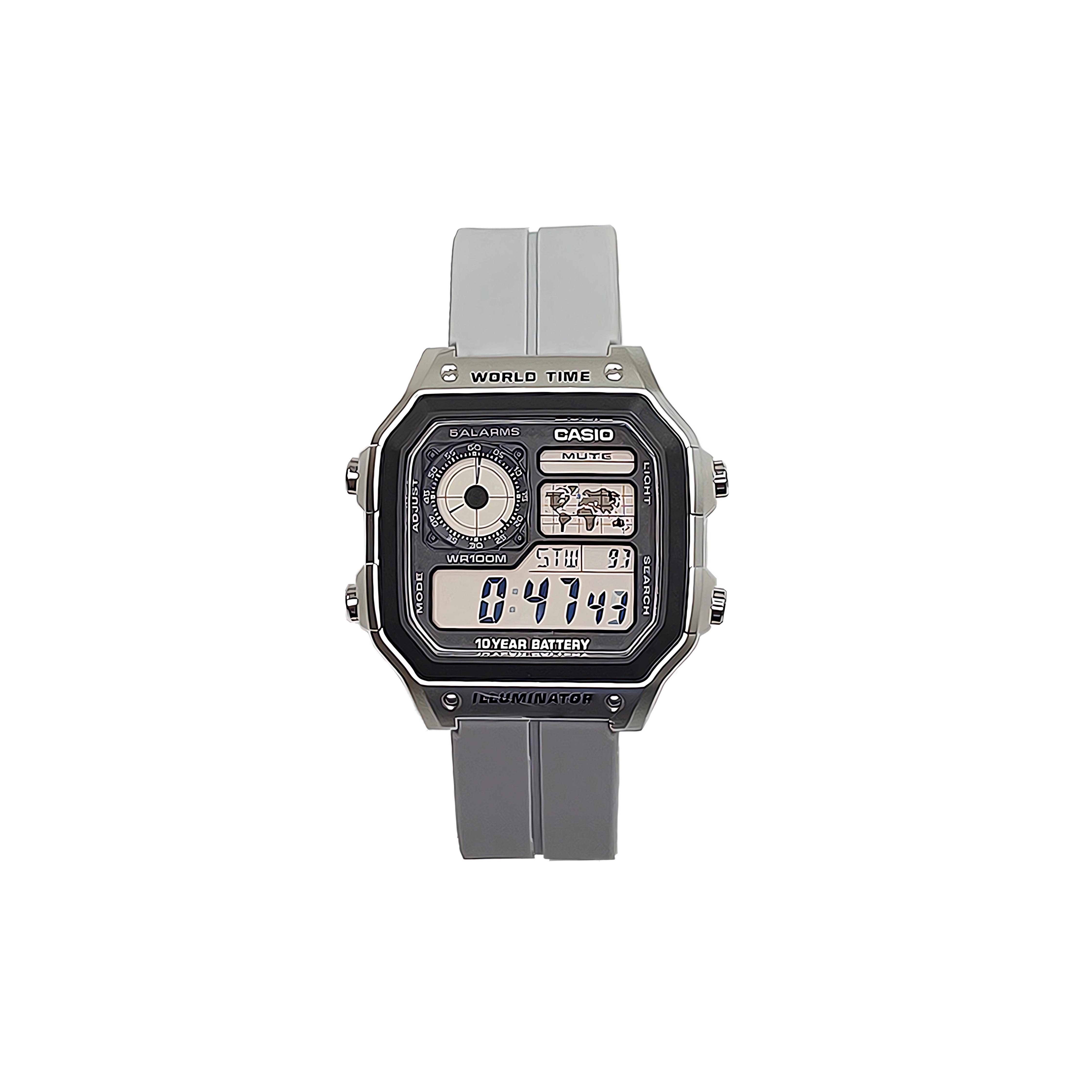 CASIO Unisex YOUTH Black Watch AE-1200WH-1C- Regular Watch Box