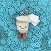 Neuer Schneemann JC Marshmallow Plüschtier, Kleiner Kirsch-Anhänger, Kleine Schildkröte Plüschtier, Croissant, Kleiner Pinguin JC Taschenanhänger