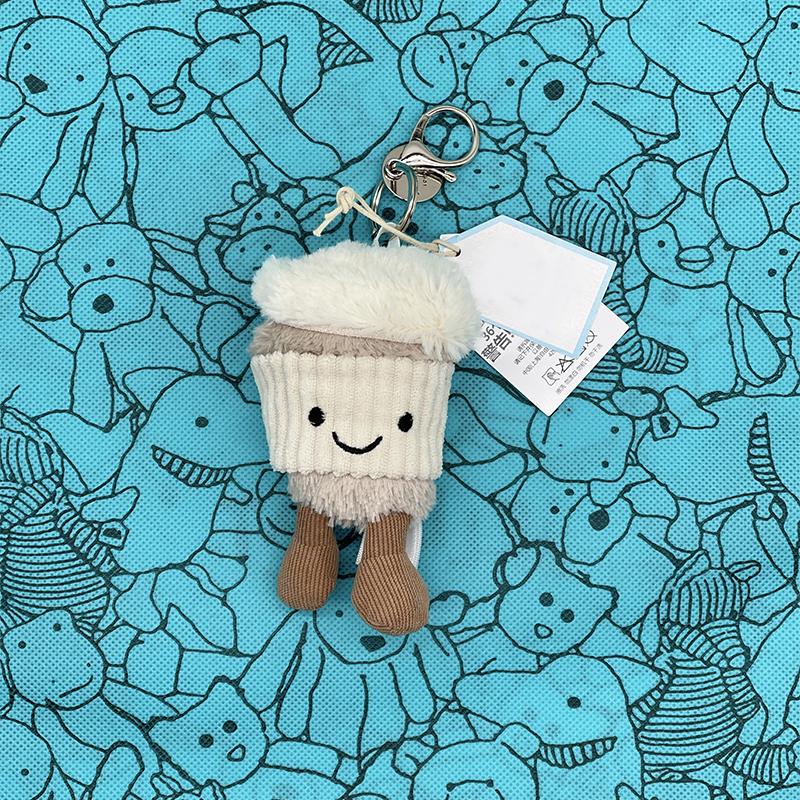 Neuer Schneemann JC Marshmallow Plüschtier, Kleiner Kirsch-Anhänger, Kleine Schildkröte Plüschtier, Croissant, Kleiner Pinguin JC Taschenanhänger