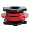 1 Set Red & Black Metal Steering Wheel Quick Release Hub Adapter