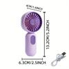 XIAOTREE Portable Fan USB Rechargeable 3-speed Handheld Fan for Men and Women Suitable for Office Outdoor Travel and Camping