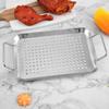Non-stick Stainless Steel Grilling Tray Double Handle Noodle Strainer  Kitchen Tool