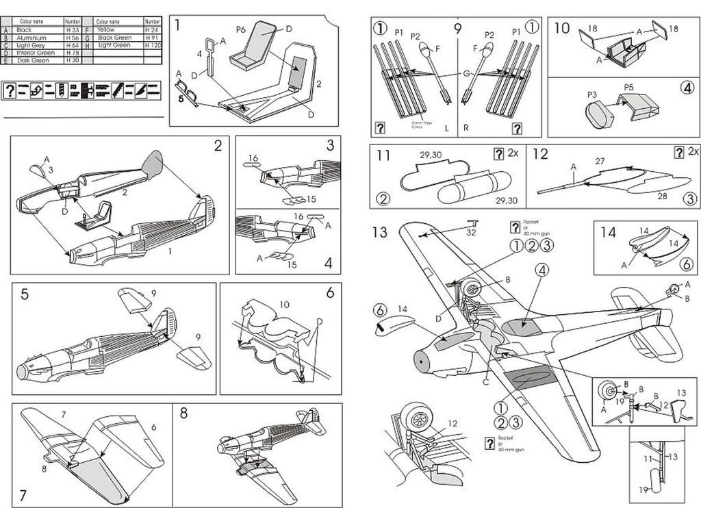 AZ Model British Hawker Hurricane 40mm Cannon Plastic Model AZM7306 1/72 Mk.4