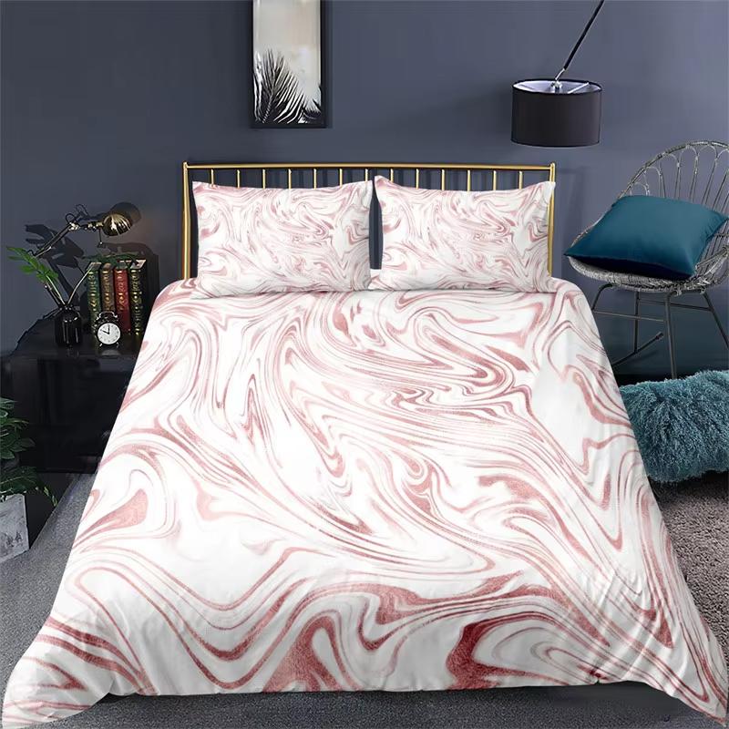Chic Marble Duvet Cover Set Abstract Marble Texture Bedding Set Geometric Pattern Comforter Cover With Pillowcases Bedroom Decor