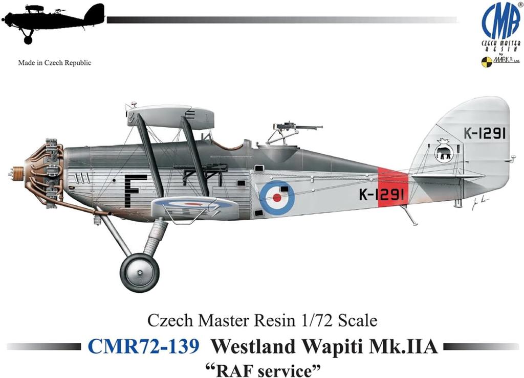 Czech Master Resin British Westland Wapiti Resin Kit 1/72 Mk.IIA CMR72-139 (Aircraft)