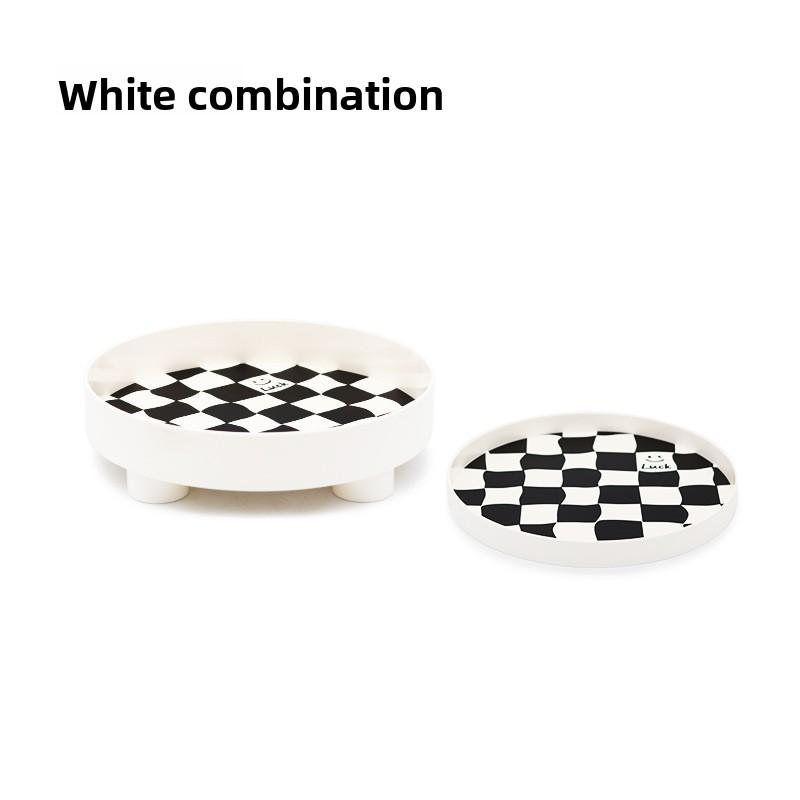 The Checkerboard Storage Plate, Fruit Plate, Storage Plate, Cups, Perfume, Jewelry, Sundries, Desktop Decoration Tray
