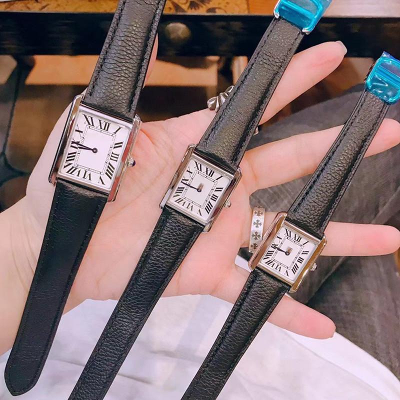 All-steel small tank quartz waterproof belt watch, square ultra-thin men s watch and women s watch 24*31 small size