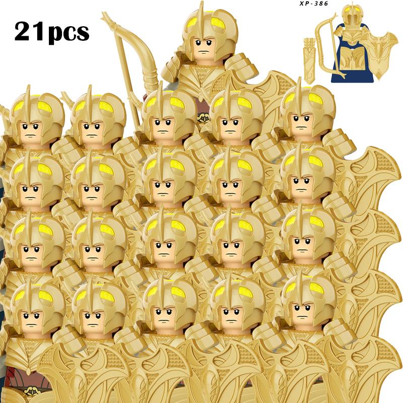 New 8pcs/lot MOC Uruk-hai Orc Army Group Orcus Figures Model Building Blocks LOTR Bricks Medieval Toys for Children gifts