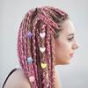 Star Heart Shape Beads For Kids Colorful Loose Beads Hair Tie Accessory For Creative Braiding And Crafting Project Supply