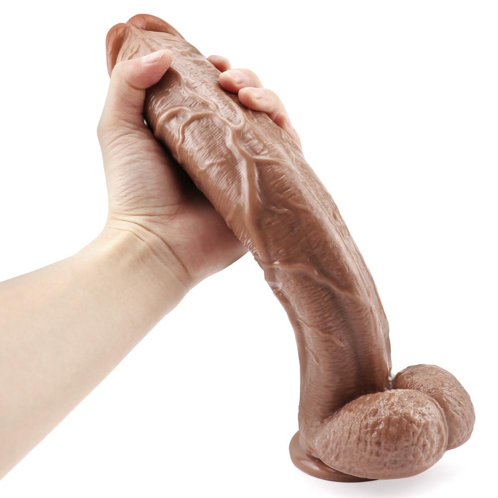 Huge Brown Dildo with Suction Cup - Perfect for Anal Play Female Masturbation and Gay Couples- Adult Sex Toy for Men and Wome18+