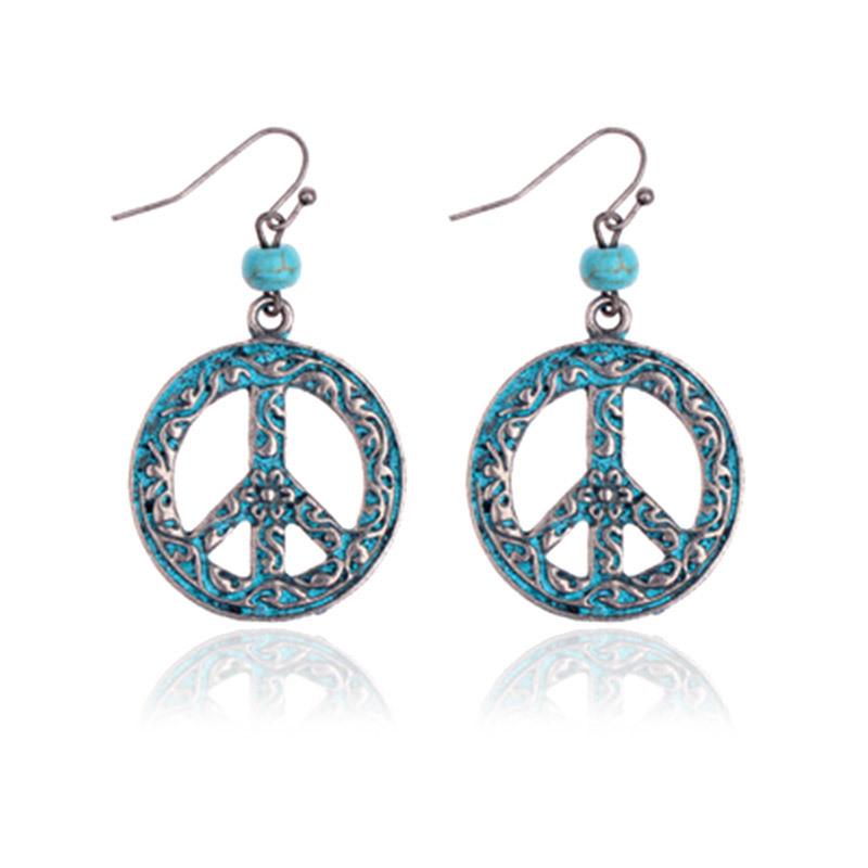 GemChic Women's New Vintage Flower Pattern Hollow Earrings Ethnic Fashion Hook Earrings Birthday Christmas Jewelry Gift