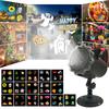 Christmas Halloween Lights Projector Waterproof Indoor Motion Remote Control LED 16 Slides Holiday Lamp Party Outdoor Garden House Room Night Light