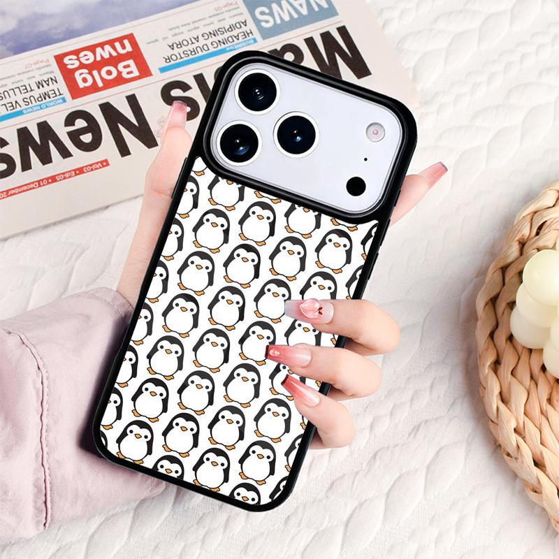 Cute Lovely Penguin Phone Case For IPhone 17 16e 15 14 13 12 11 Pro Max Air Mini Soft Protective Cover