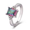 Metal Square Colours Ring Small Accessories Simple Personality Jewelry Fashion