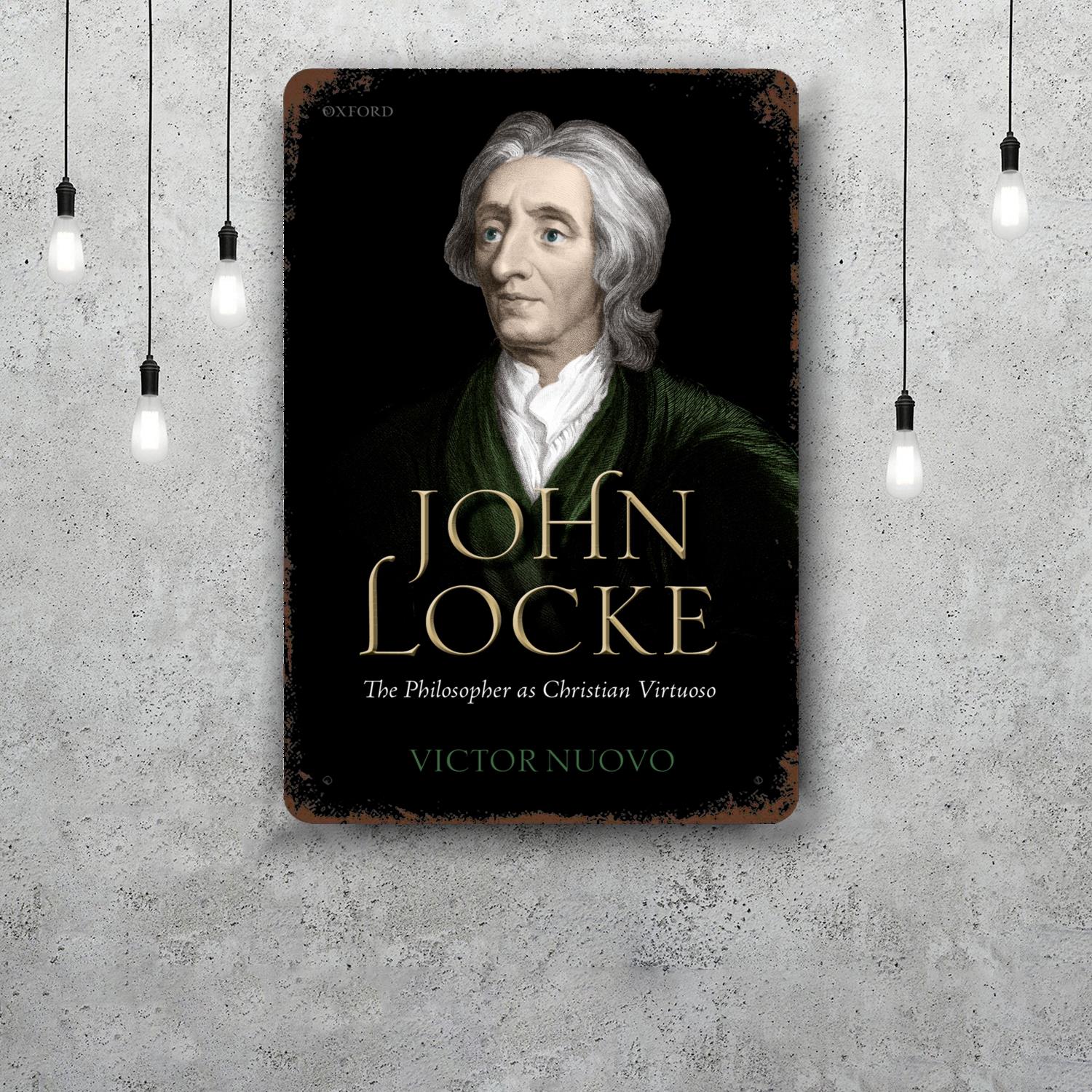 John Locke Retro Vintage Tin Sign Poster Decorative Plaque Metal Plate Wall Decor 20x30cm(7.8x11.8inch)