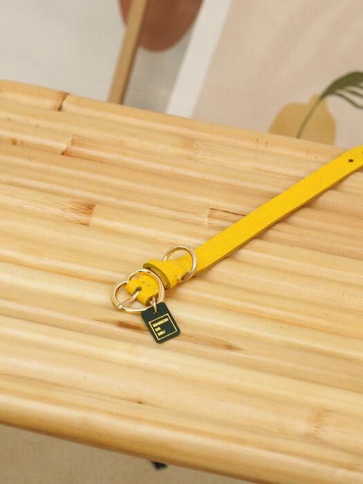 MAISON DE MIU Heart Pendant Collar - Yellow Yellow