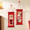 1 Pair Cartoon Pattern Spring Festival Couplet Blessing Words Wall Pendant  Office
