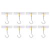 Pack Of 8 Transparent Strong Adhesive Mounting Hooks For Indoor Outdoor Decoration and Lights Plant Hanger Hook