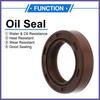 Oil Seal Seal Ring Rotary Shaft Seal FKM Rubber 20x30x7mm Brown 2pcs