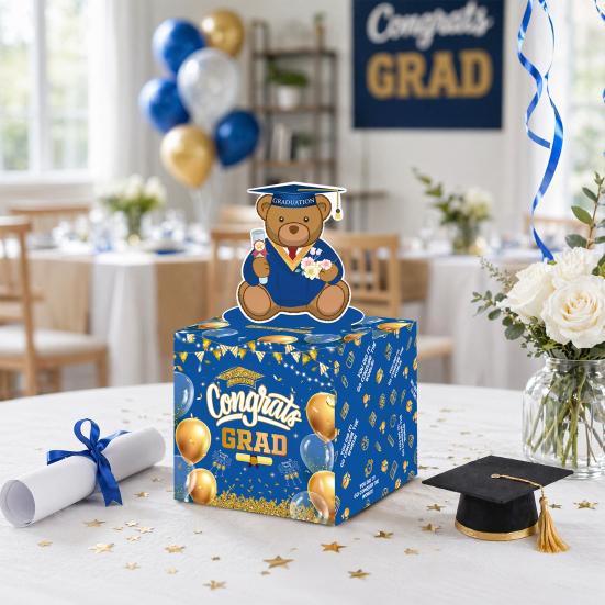 2026 Graduation Money Box for Cash Gift Pull, Congrats Grad Surprise Money Holder with Pull Out Card, Class of 2026 Graduation Gift for Party Supplies