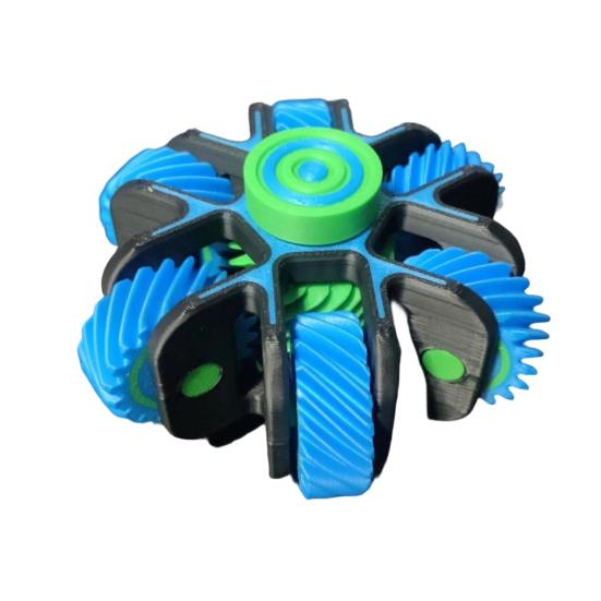 3D Printed Fidget Spinner Toy Anxiety Stress Relief Gear Spinning Toy Portable Travel Home Office Finger Roller EDC Desk