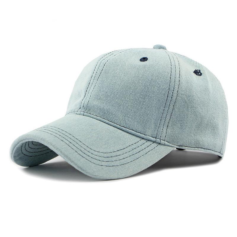 Korean-Style Denim Baseball Cap Simple Plain Casual Versatile Soft-Top Visor Sun Protection Hat