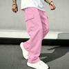 Men's Loose Fit Cargo Sweatpants Straight Leg Casual Pants with Drawstring Elastic Waist for Athletic Everyday Wear