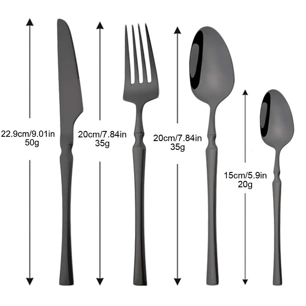 6Pcs Mirror Dinner Forks Cutlery Blakc Stainless Steel Fork Flatware Kitchen Silverware Western Dinnerware Restaurant Fork Set