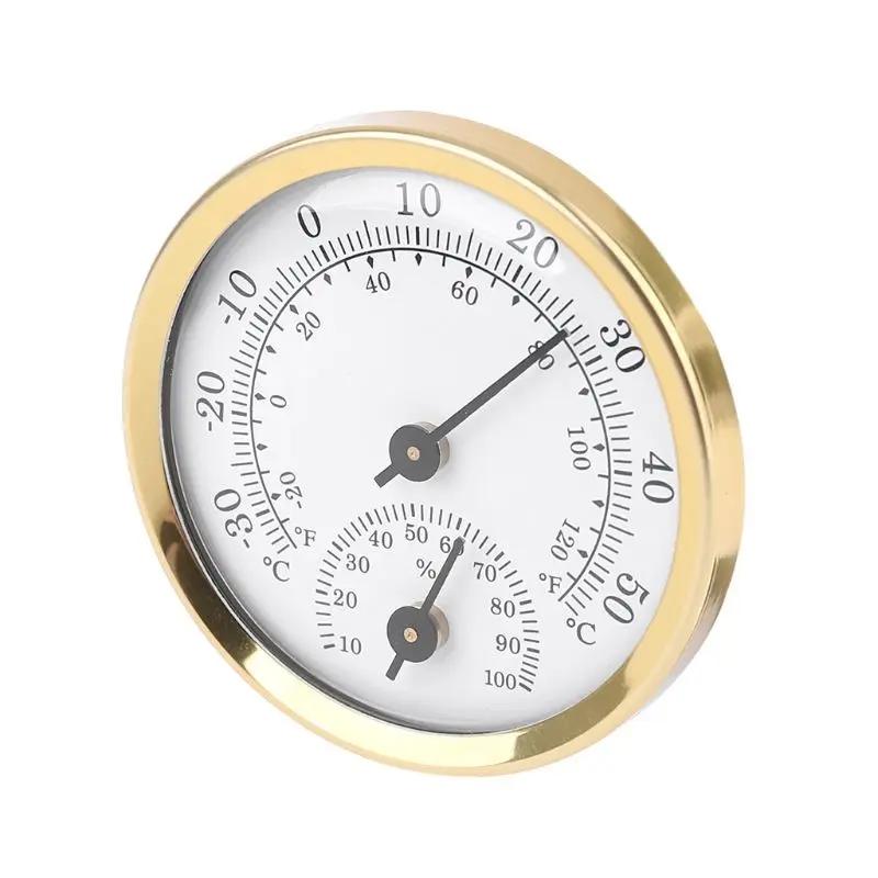 18mm Mini 1 In 1 Thermometer Hygrometer Auto Senser Wall Mounted Mechanical Analog Temperature Gauge Humidity Meter Homeuse Tool