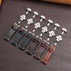Vintage 18mm 20mm 22mm Cowhide Watch Strap Quick Release Wrist Band Butterfly Buckle Leather Bracelet Stitching Brown Straps