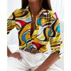 Casual Women Tops Autumn Spring Fashion Printed Blouse Sleeve Long Shirt