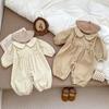 Baby Girl Corduroy Romper Autumn Polka Dot Collar Long Sleeve Jumpsuit
