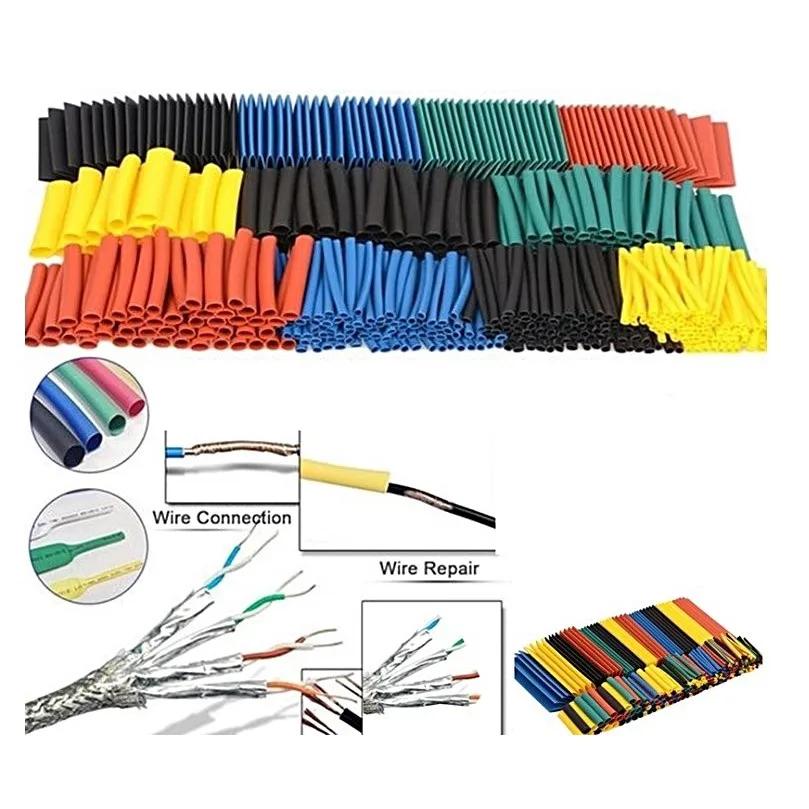 

530PCS/Bag Shrink Wrapping Tube Heat Shrink PVC Tubing Wire Isolation Thermoresistant Tube Cable Heat Shrinkable Sleeve Kit