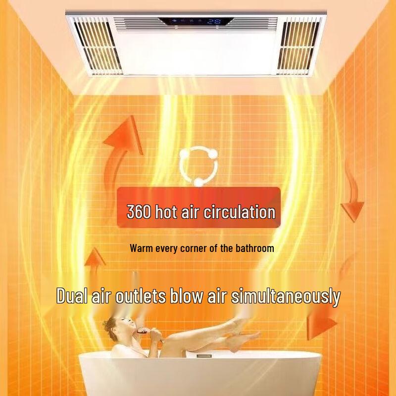 Shengbai Ceiling Bathroom Heater with Light, Vent & Fan