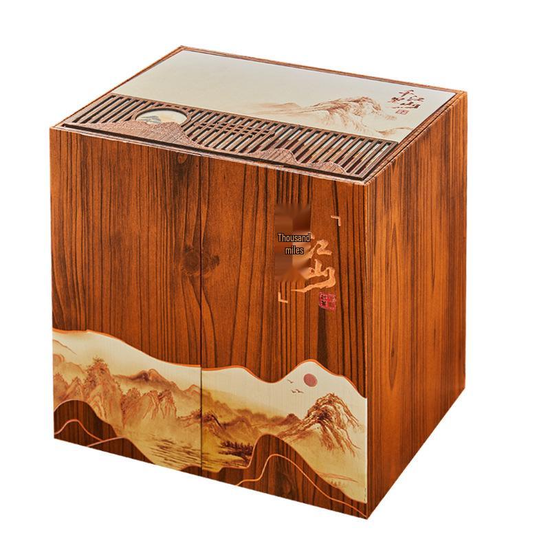 Premium Tea Gift Box: Oolong, Black, Pu-erh & Jasmine - A Thousand Li of Rivers and Mountains Collection