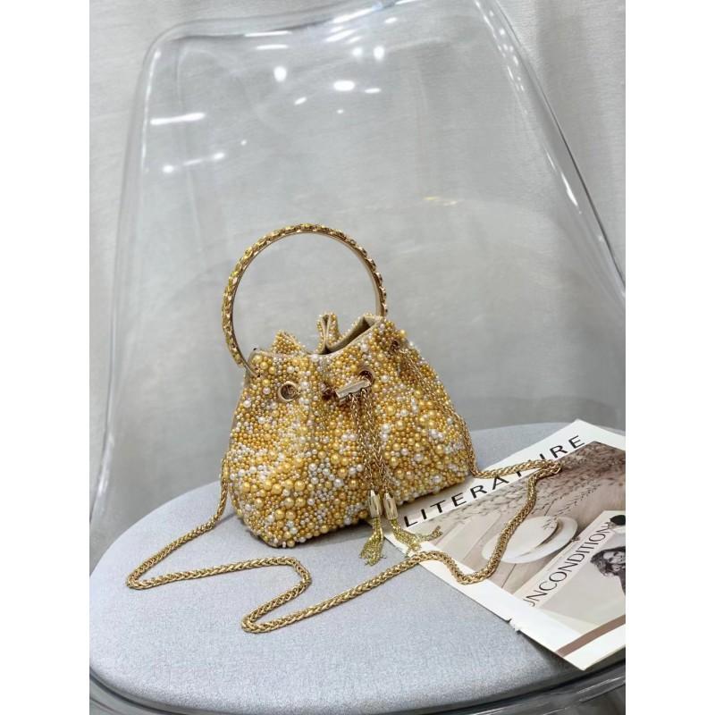 2026 Womens Crystal-Embellished Crossbody Bag Fringe Detail Small Square Shoulder No Top Handle
