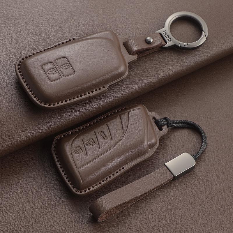Top Layer Leather Car Key Case Cove Fob for Lexus NX GS RX IS ES GX LX RC 200 250 350 LS 450H 300H Car Keychain Accessories