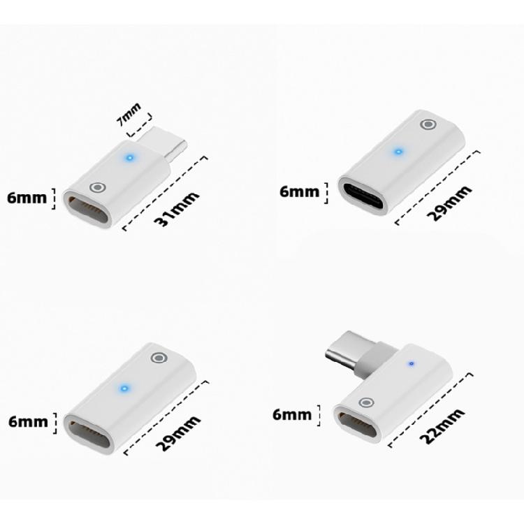 Konvertory pro nabíjení Type C/8Pin na 8Pin samice s LED indikátorem pro bezpečné a rychlé nabíjení tužky