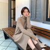 Semi-turtleneck long over-the-knee sweater knitted primer dress with long dress inside women's autumn new model