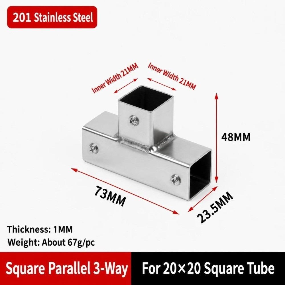 20mm 30mm Square Tube Connector Two/Three/Four/Five-Way Right Angle Tube Coupling Connector Heavy Duty Quick Connect