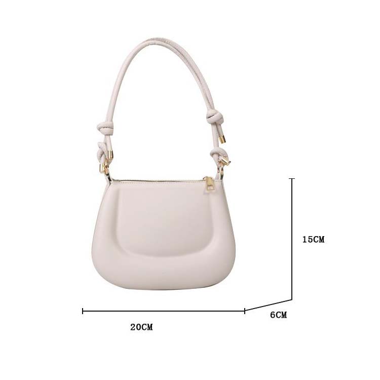 WTEMPO Genți Simple Monocrome Casual din Piele Sintetică cu Un Singur Umăr pentru Femei, Genți de Mână cu Fermoar de Mare Capacitate